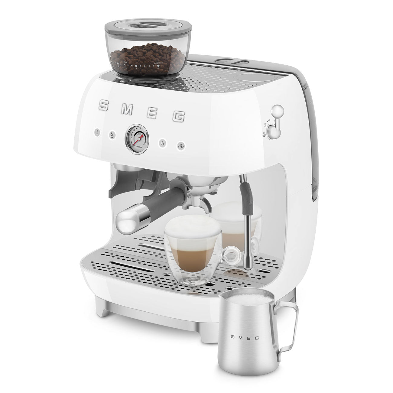 SMEG - Cafetera Espresso Manual con molinillo integrado