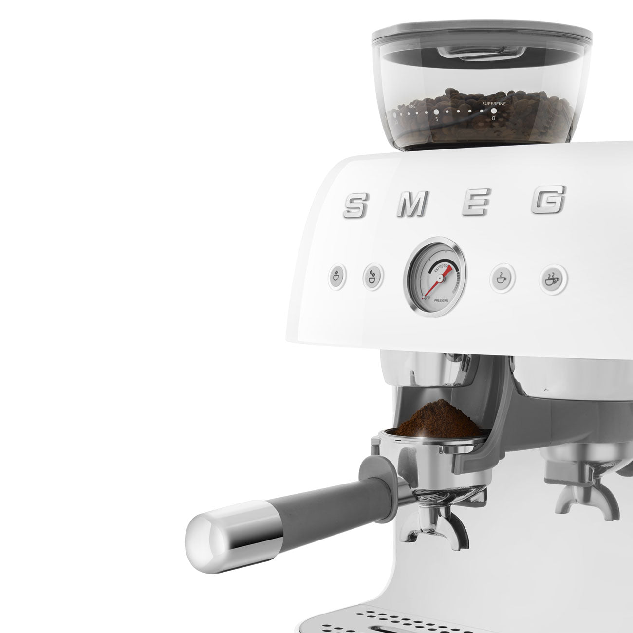 SMEG - Cafetera Espresso Manual con molinillo integrado