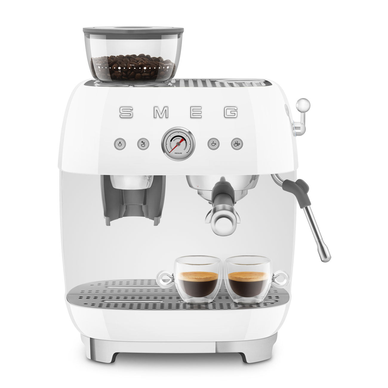 SMEG - Cafetera Espresso Manual con molinillo integrado